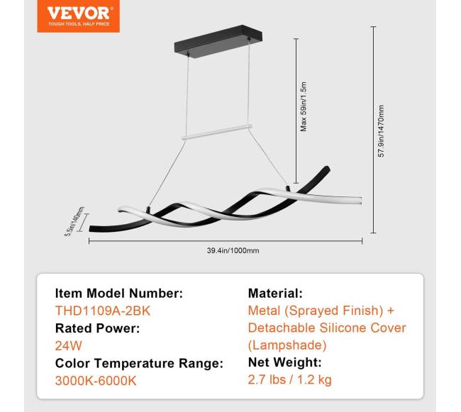 Šiuolaikinis liustra su LED nuotoliniu valdymu5