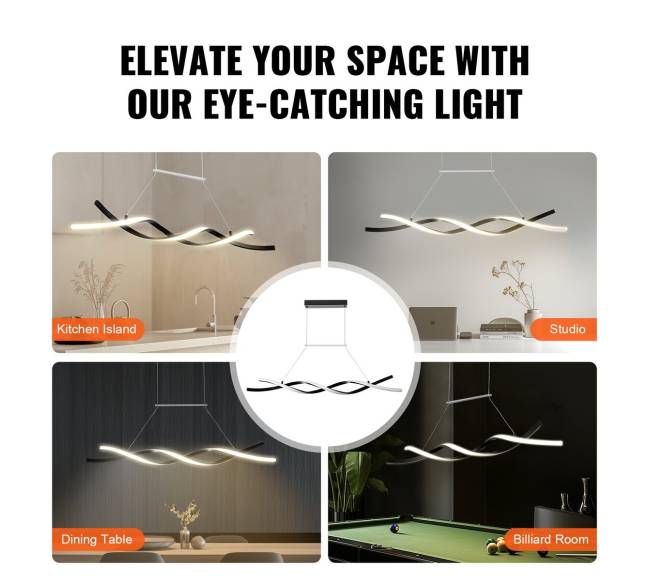 Šiuolaikinis liustra su LED nuotoliniu valdymu6