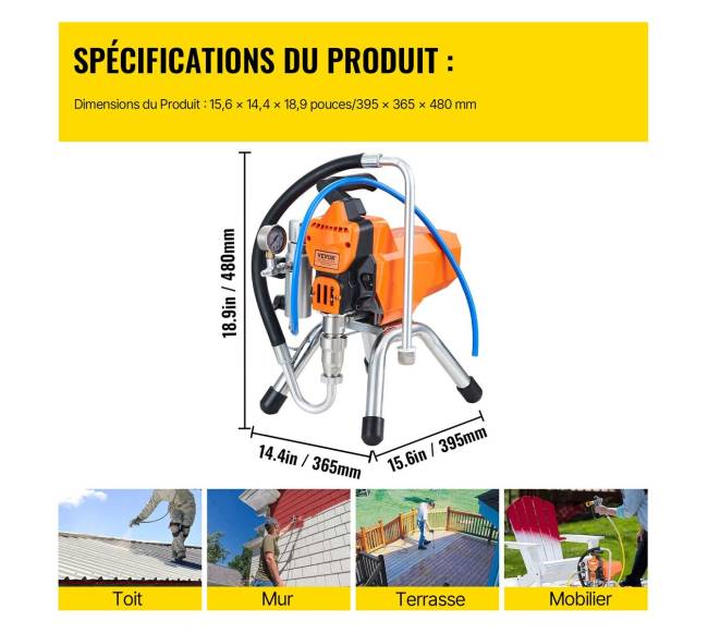 Aukšto slėgio dažų purkštuvas 2200W6