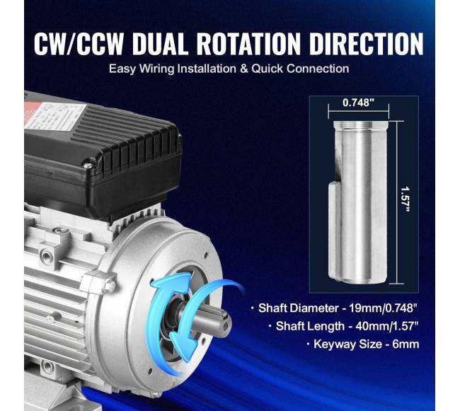 0.75kW elektrinis variklis 2850 APS AC 220-240V3