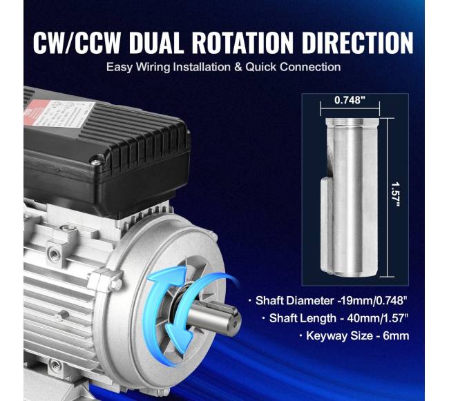 0,55 kW elektros variklis, 1400 apsmin, 1 fazė3