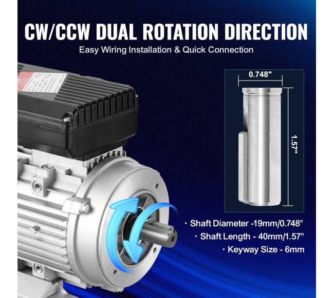 0.75 kW elektrinis variklis 1400 aps.min 220V3