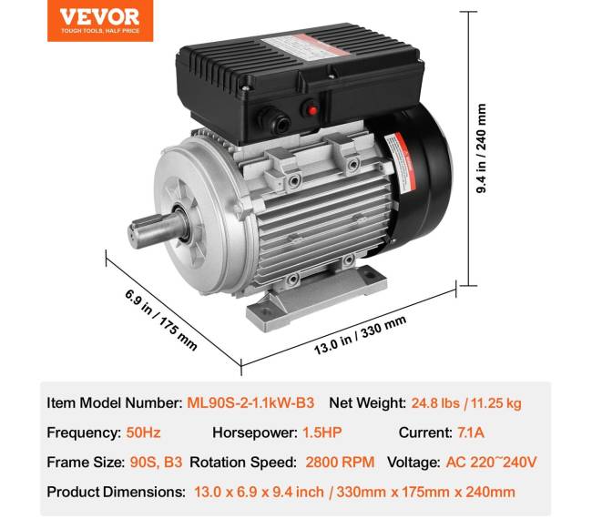 1.1 kW elektros variklis, 2800 aps.min6