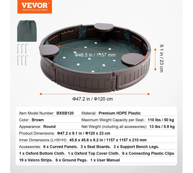 apvalus smėlio dėžė su dangčiu vaikams6