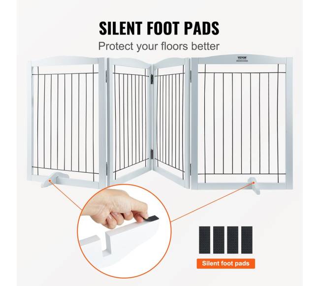 Laisvai stovintys lankstomi šunų vartai, balti4