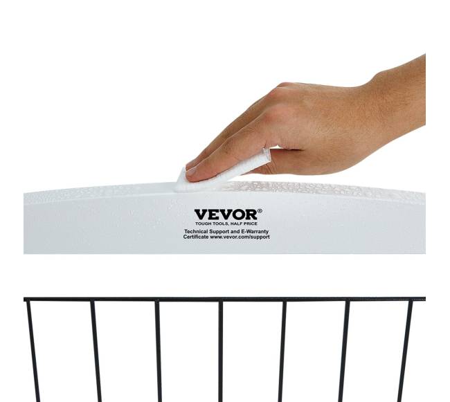 Laisvai stovintys lankstomi šunų vartai, balti8