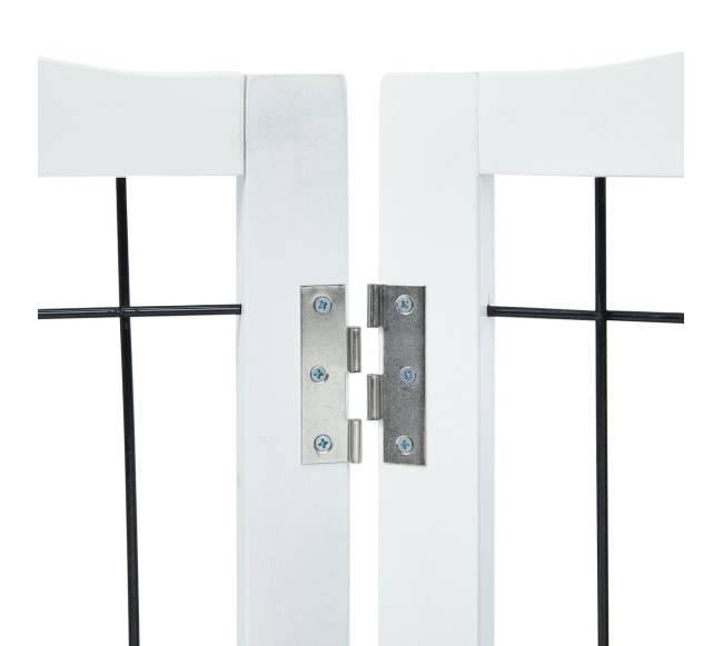 Laisvai stovintys lankstomi šunų vartai, balti9