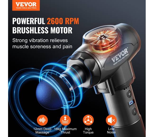 Gilusis masažuoklis su 9 greičiais ir 6 galvutėmis1