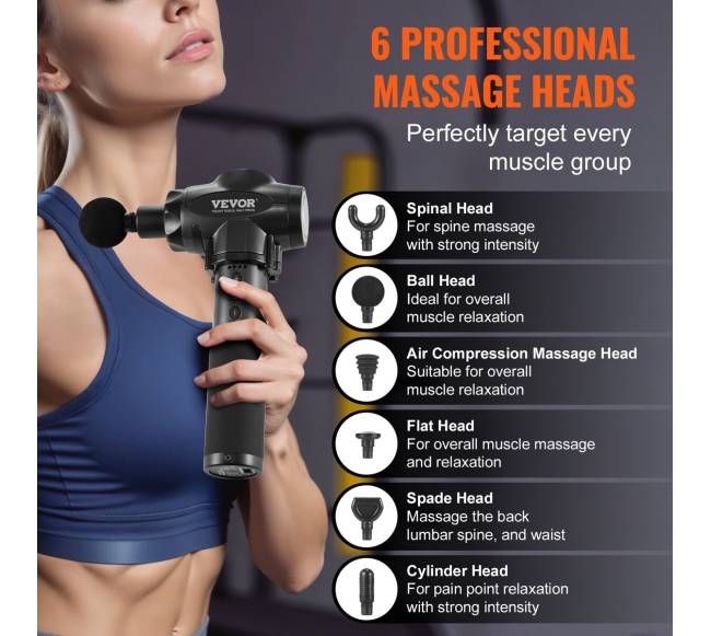 Gilusis masažuoklis su 9 greičiais ir 6 galvutėmis4