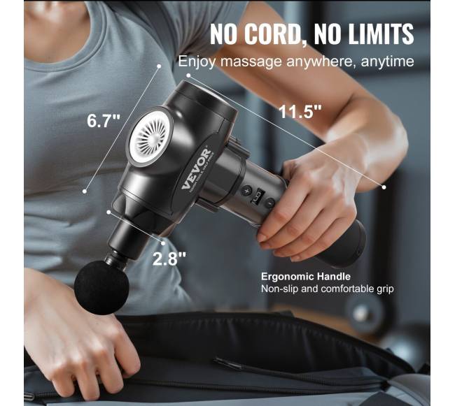 Gilusis masažuoklis su 9 greičiais ir 6 galvutėmis5