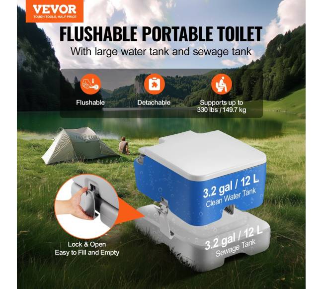 Nešiojamas tualetas stovyklavimui 12 l1