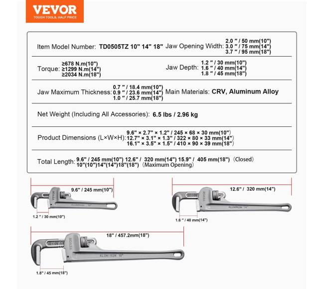 3 dalių tiesių vamzdžių raktų komplektas6