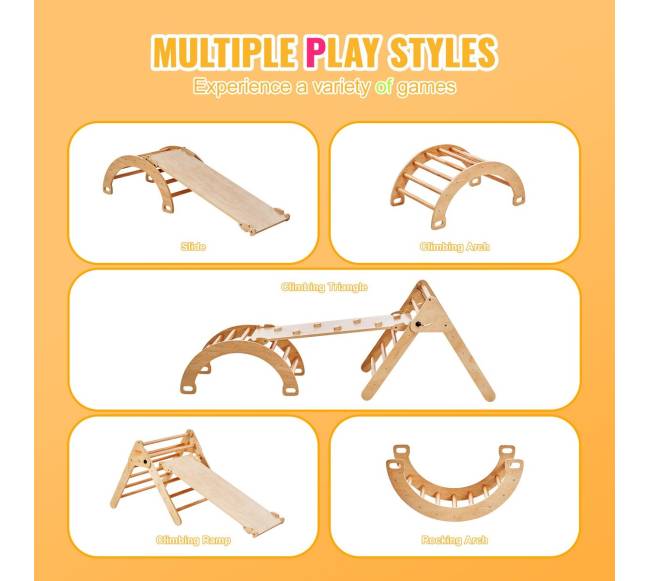 Pikler trikampių rinkinys 5in1 vaikams4