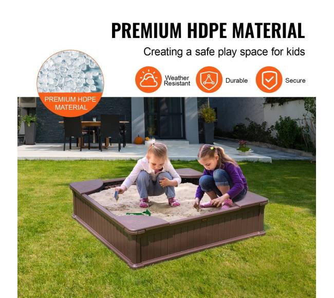 Vaikų žaidimo smėlio dėžė su dangčiu5