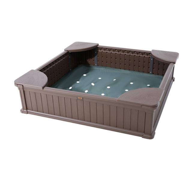 Vaikų žaidimo smėlio dėžė su dangčiu10