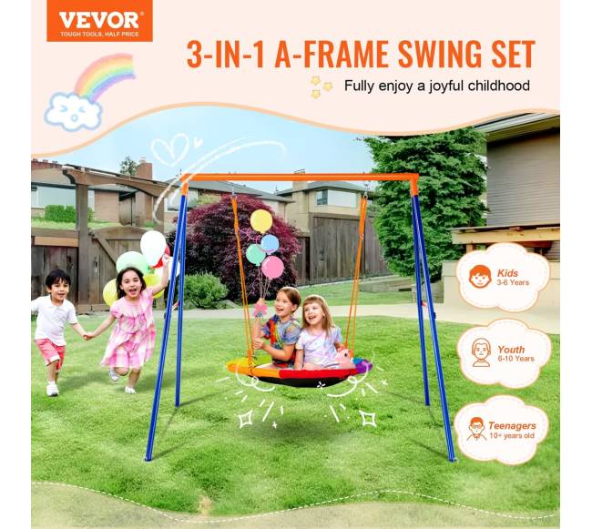 Sodo supynės su 40 cm lėkštės formos sėdyne1