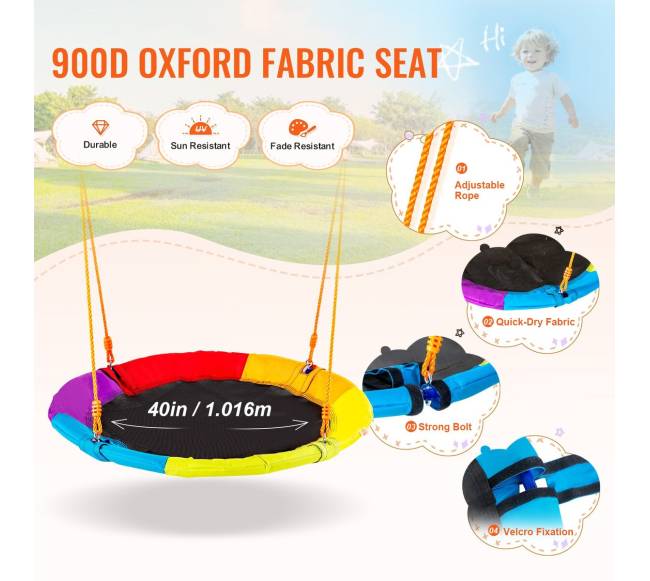 Sodo supynės su 40 cm lėkštės formos sėdyne2