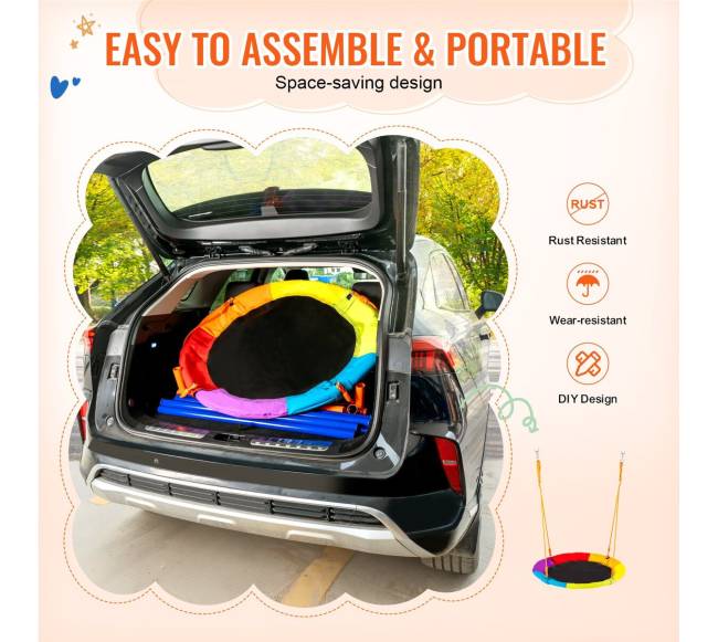 Sodo supynės su 40 cm lėkštės formos sėdyne4