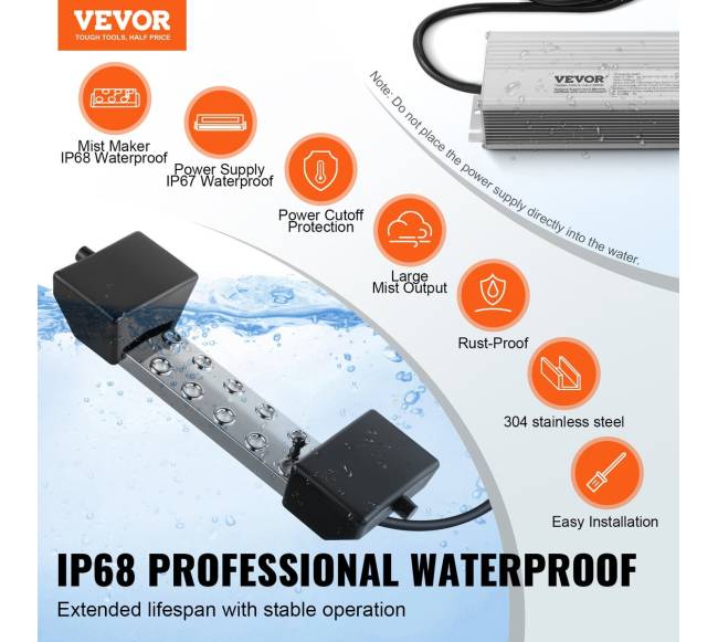 10 galvučių ultragarsinis rūko generatorius IP671