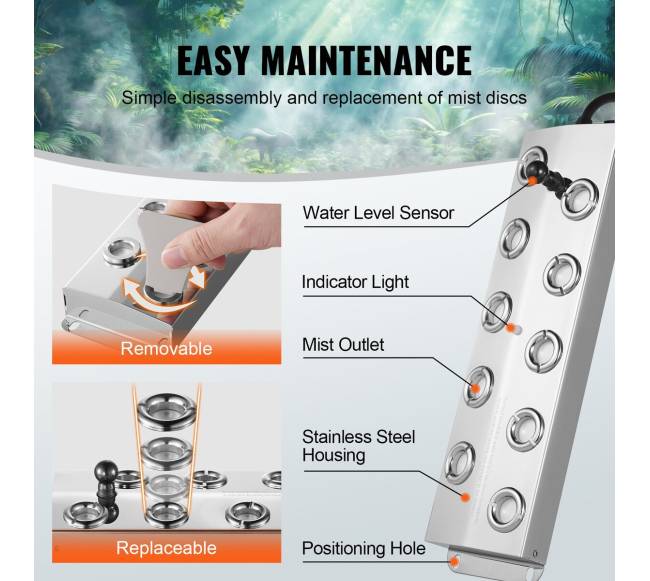 10 galvučių ultragarsinis rūko generatorius IP674
