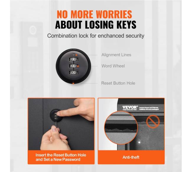 Sieninis pašto dėžutė su kombinacine spyna4