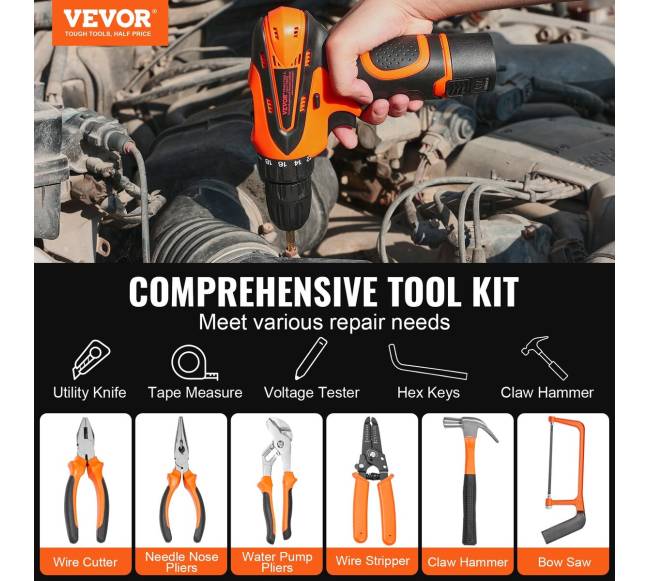 146 dalių įrankių rinkinys su grąžtu1