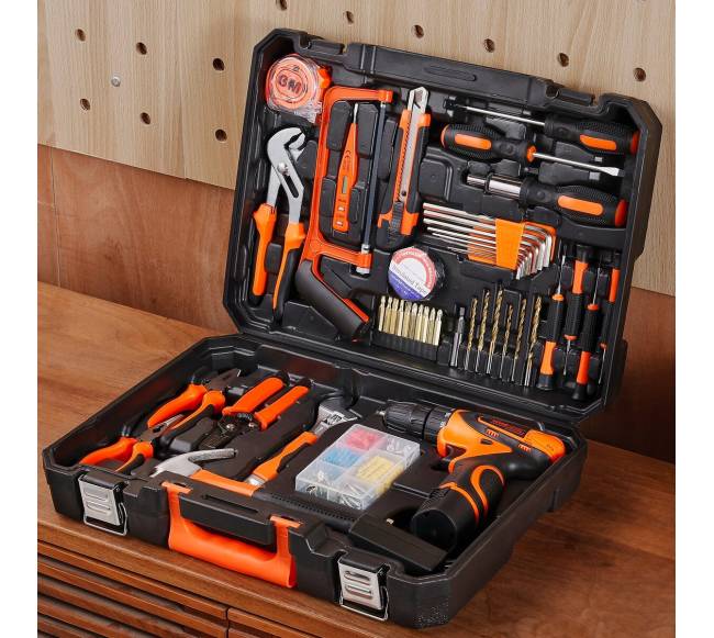 146 dalių įrankių rinkinys su grąžtu7