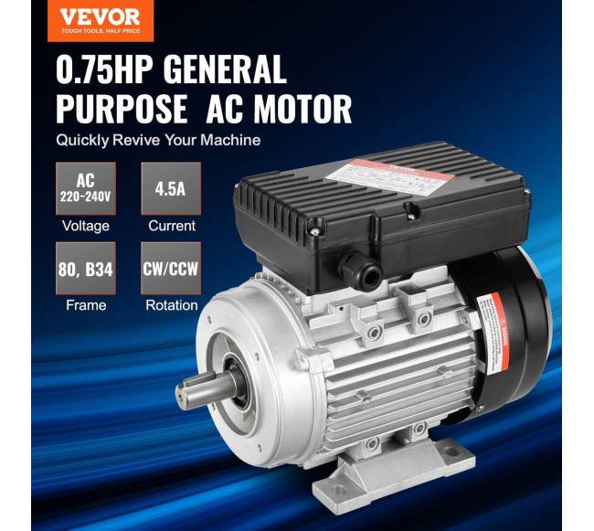 0.55KW elektrinis variklis, 1400 aps.min, 220~240V1