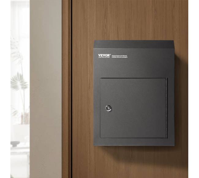 Pašto dežutė 12x6x16" su raktu juoda7