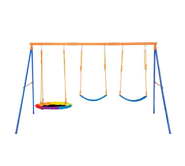 Sūpynės kiemui su A formos metaliniu stovu0