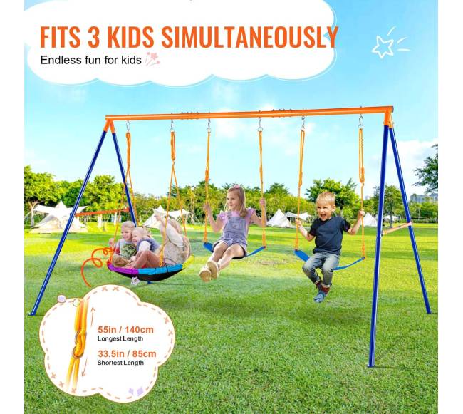 Sūpynės kiemui su A formos metaliniu stovu3