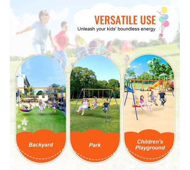 Sūpynės kiemui su A formos metaliniu stovu5