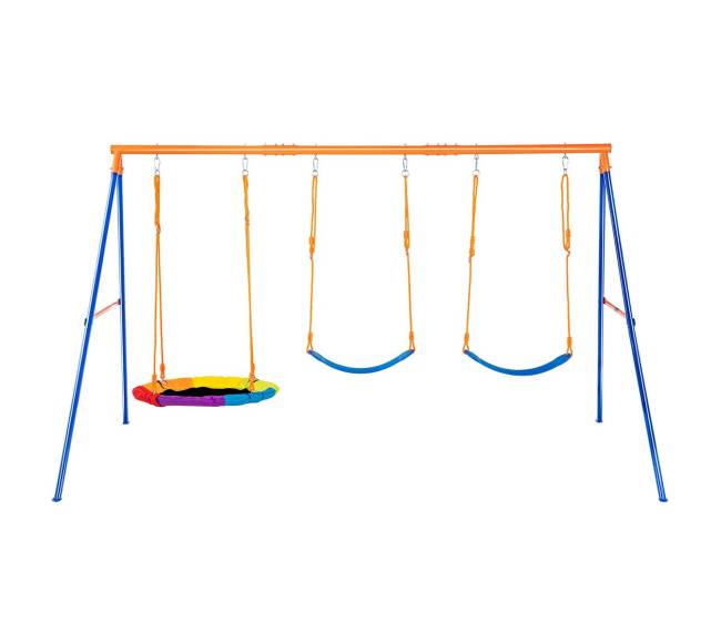 Sūpynės kiemui su A formos metaliniu stovu9