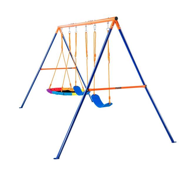 Sūpynės kiemui su A formos metaliniu stovu10