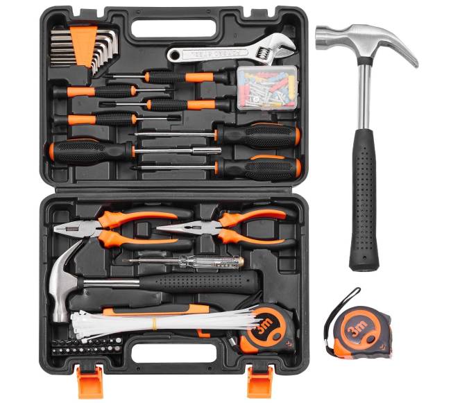 Namų įrankių rinkinys 132 dalių0