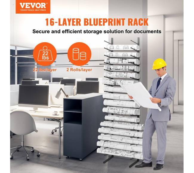 Vertikalus brėžinių stovo laikiklis 16 sluoksnių1