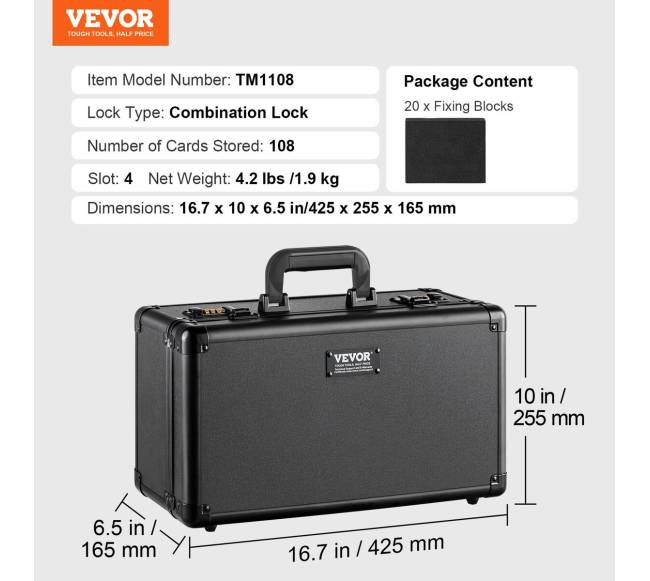 sportinių kortelių dėklas su kodiniu užraktu6