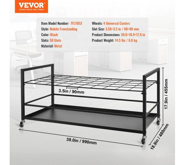 Brėžinių laikymo lentyna su 50 vietų6