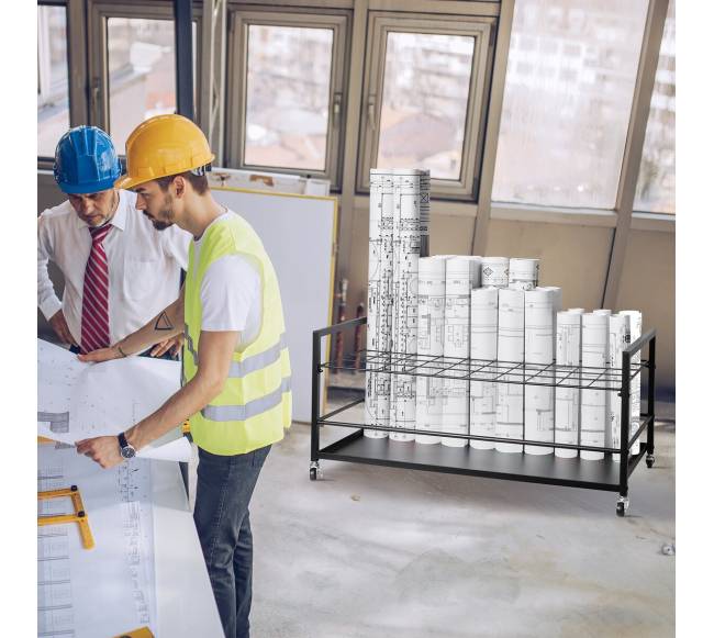 Brėžinių laikymo lentyna su 50 vietų7