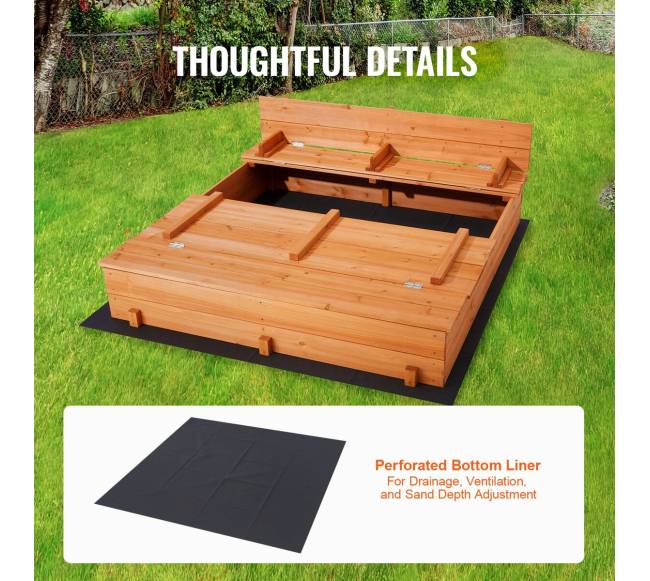 Medinis lauko smėlio dėžė vaikams 3-12 metų5