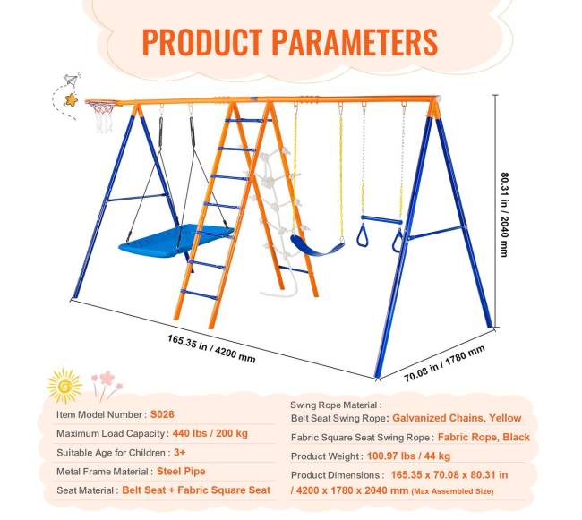 Kiemo sūpynės 6 in 1 rinkinys6