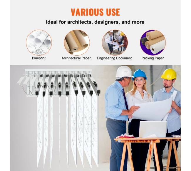 Sieninis brėžinių laikiklis su 12 pasukamų laikiklių4