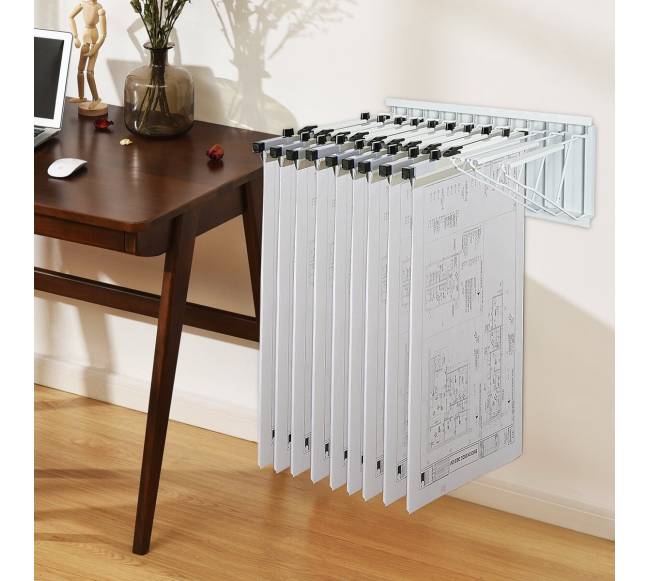 Sieninis brėžinių laikiklis su 12 pasukamų laikiklių7