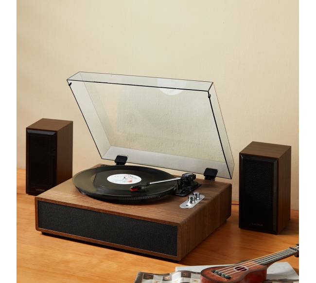 Bluetooth vinilo plokštelių grotuvas su 10W garsiakalbiais7