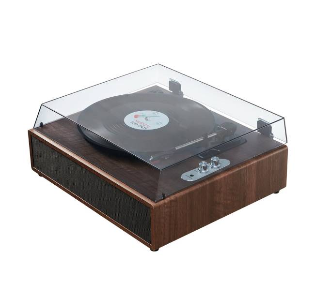 Bluetooth vinilo plokštelių grotuvas su 10W garsiakalbiais8