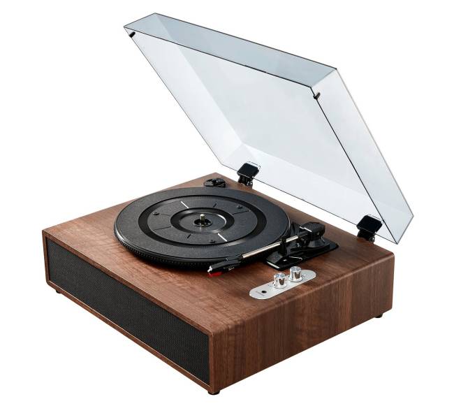 Bluetooth vinilo plokštelių grotuvas su 10W garsiakalbiais9