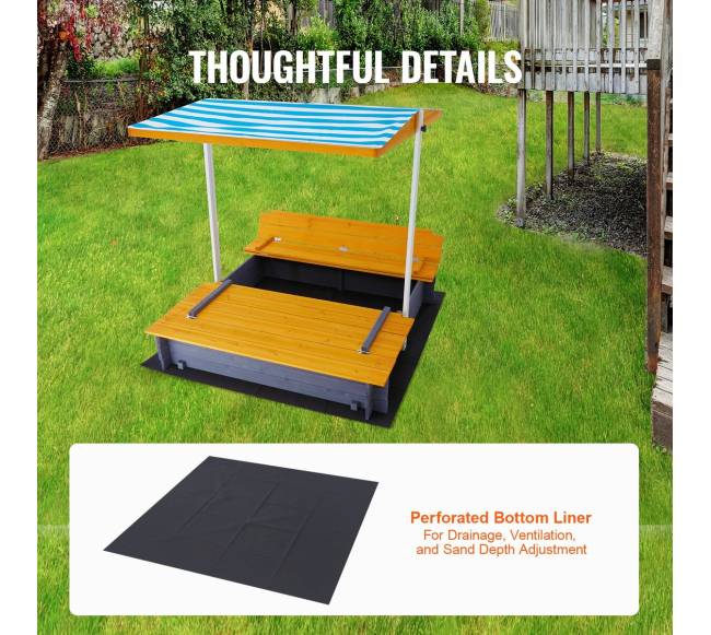 Medinis smėlio dėžė su stogeliu5