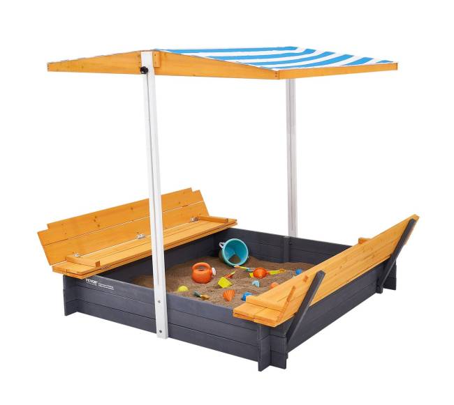 Medinis smėlio dėžė su stogeliu8