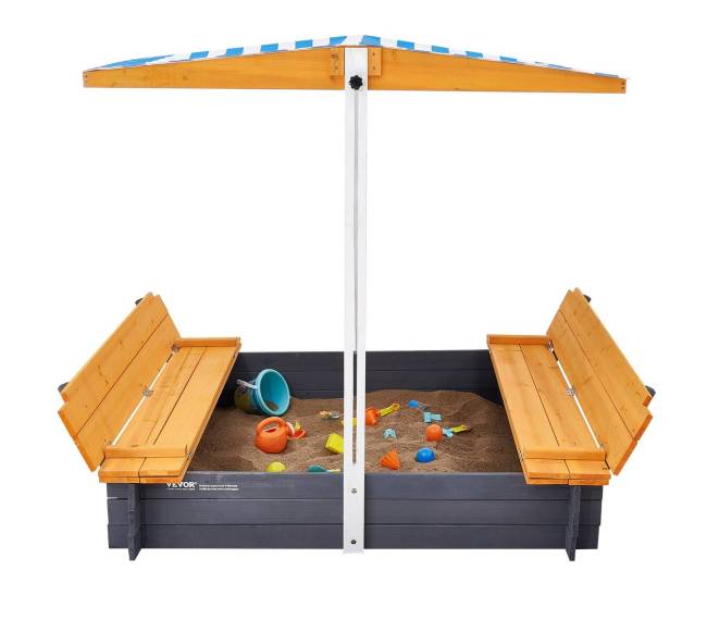 Medinis smėlio dėžė su stogeliu9