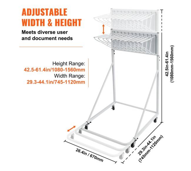 Mobilus brėžinių laikiklis su 12 laikomųjų laikiklių2